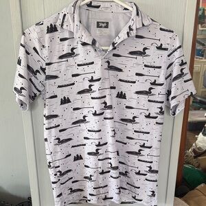 Stylish Kids' Polo Shirt with Black Pattern